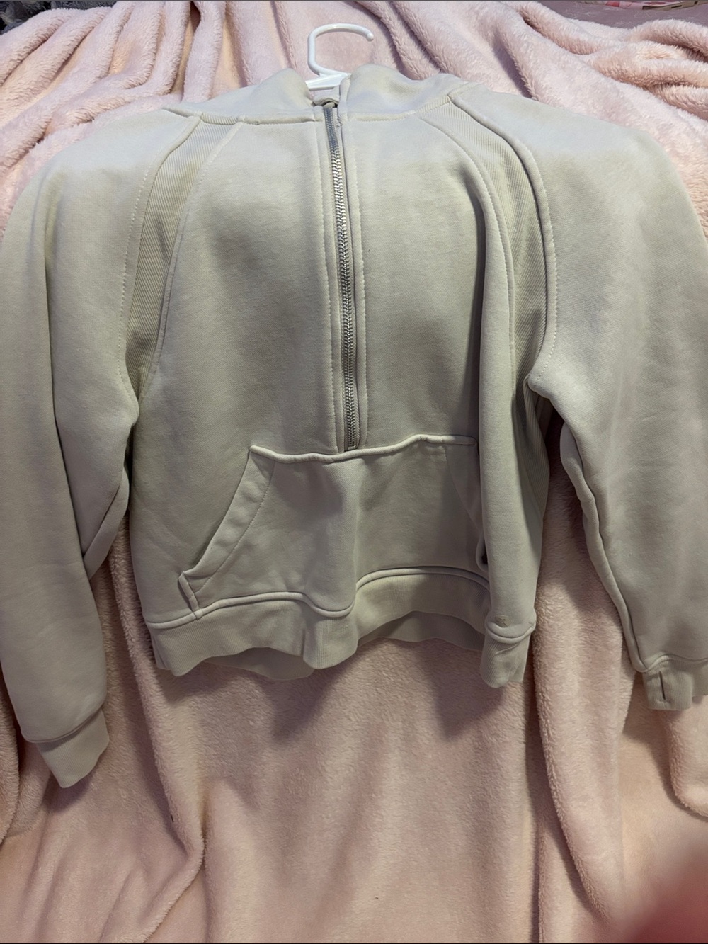 Danskin Light Beige Half-Zip Crewneck Sweatshirt